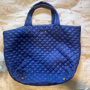 MZ Walllace large blue metro tote w/ pouches